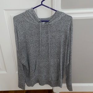 gray hooded sweater